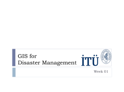 GIS for Disaster Management Week 01