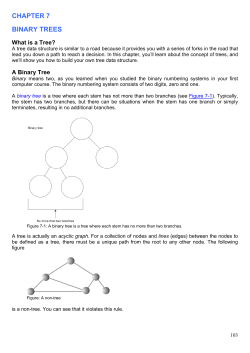 CHAPTER 7 BINARY TREES What is a Tree?