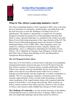 What Is The Africa Leadership Initiative (ALI)?
