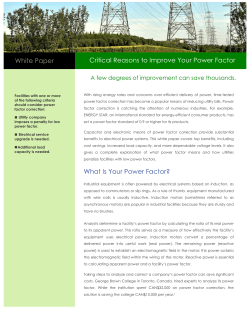 Critical Reasons to Improve Your Power Factor White Paper