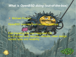 What is OpenBSD doing (out-of-the-box)