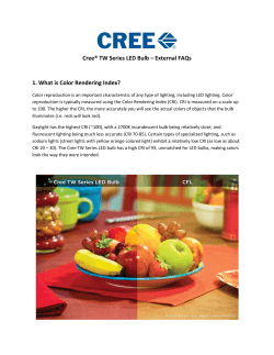 Cree® TW Series LED Bulb – External FAQs