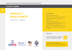 ? MODULE 1. What Is NACS? A User’s Guide