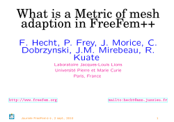 What is a Metric of mesh adaption in FreeFem++