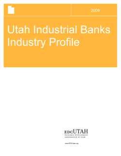 Utah Industrial Banks Industry Profile 2009