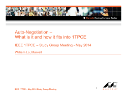 Auto-Negotiation – What is it and how it fits into 1TPCE