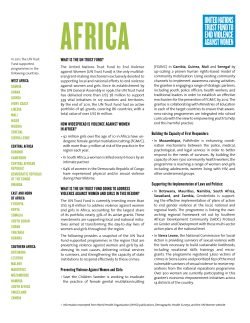 AFRICA WHAT IS THE UN TRUST FUND?