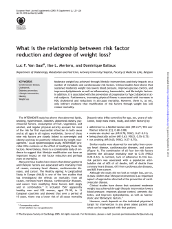 What is the relationship between risk factor * Luc F. Van Gaal