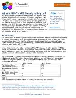 What is BMC’s M/F Survey telling us? Ptak Asso