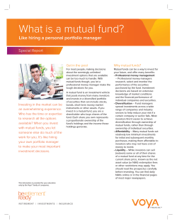 What is a mutual fund? Like hiring a personal portfolio manager