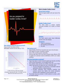 What is Sudden Cardiac Arrest? Normal heart activity: Sudden Cardiac Arrest: