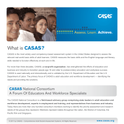 What is CASAS?  Assess. Learn.