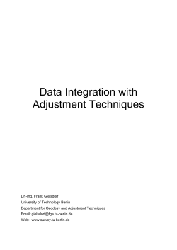 Data Integration with Adjustment Techniques
