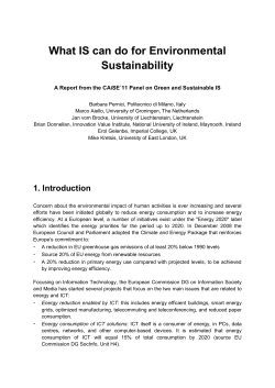 What IS can do for Environmental Sustainability