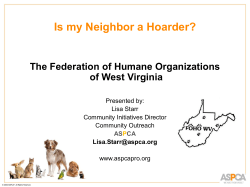 Is my Neighbor a Hoarder?  The Federation of Humane Organizations