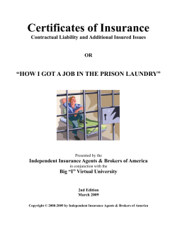 Certificates of Insurance