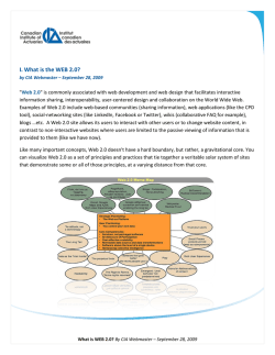 I. What is the WEB 2.0?