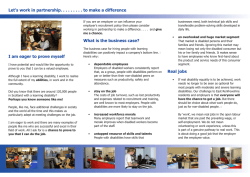 If you are an employer or can influence your