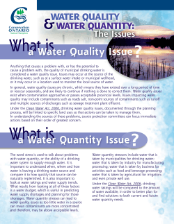 ? What is &amp; a Water Quality Issue