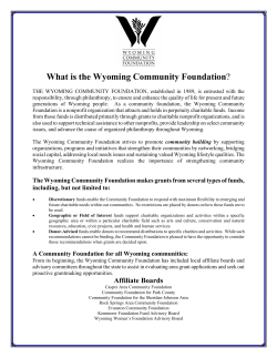 What is the Wyoming Community Foundation