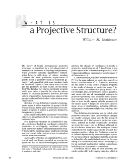 ? a Projective Structure? W H A T I S . . .