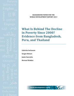 What Is Behind The Decline in Poverty Since 2000? Evidence from Bangladesh,