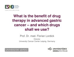 What is the benefit of drug therapy in advanced gastric