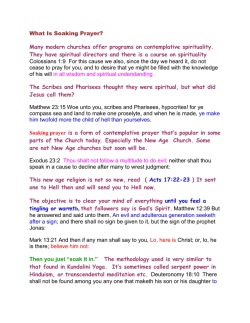 What Is Soaking Prayer? Critique of Contemplative Prayer