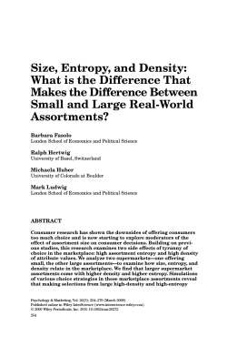 Size, Entropy, and Density: What is the Difference That