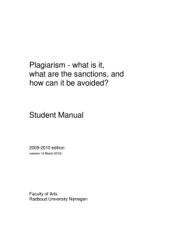Plagiarism - what is it, what are the sanctions, and