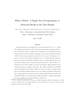 What is What?: A Simple Test of Long-memory vs.