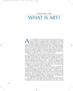 A WHAT IS ART?