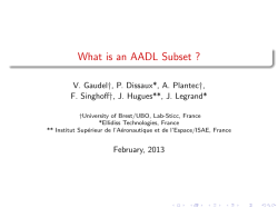 What is an AADL Subset ?
