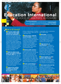 Education International the voice of teachers worldwide