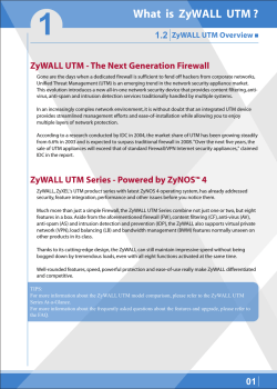 1 What  is  ZyWALL  UTM ? 1.2