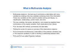 What is Multivariate Analysis