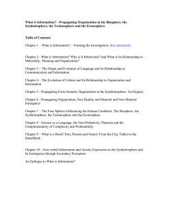 What is Information? - Propagating Organization in the Biosphere, the