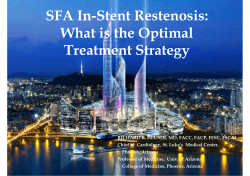 SFA In-Stent Restenosis: SFA In Stent Restenosis: What is the Optimal p