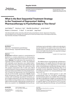 What Is the Best Sequential Treatment Strategy