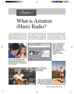 Chapter 1 What is Amateur (Ham) Radio?