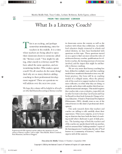 T What Is a Literacy Coach? 60