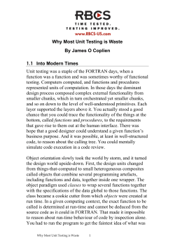 Why Most Unit Testing is Waste By James O Coplien