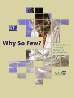 Why So Few? Women in Science, Technology, Engineering,