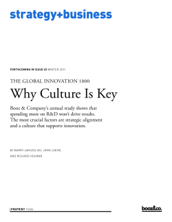 Why Culture Is Key strategy+business