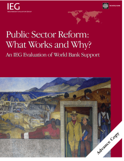 Public Sector Reform: What Works and Why? Advance Copy