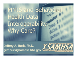MMIS and Behavioral Health Data Interoperability: Why Care?