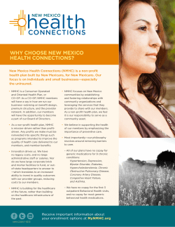 WHY CHOOSE NEW MEXICO HEALTH CONNECTIONS?