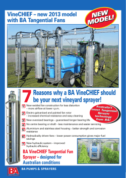 7 Reasons why a BA VineCHIEF should be your next vineyard sprayer! NEW