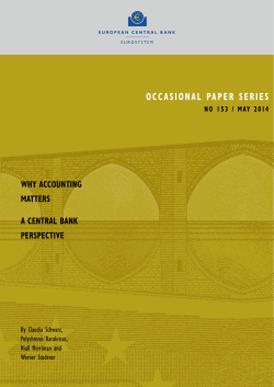 Occ asiOnal PaPer series WHy accOUnTinG MaTTers a cenTral BanK