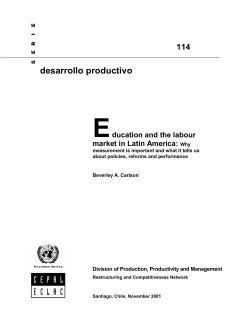 E desarrollo productivo 114 ducation and the labour